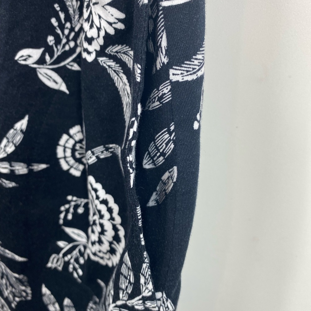 Lands' End Black and White Floral summer Dress Medium - Picture 4 of 5